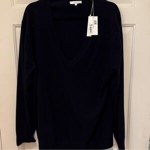 Vince Midnight Navy V-Neck Sweater
